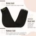 FSHINE 20 Inch Real Hair Clip-In Extensions - 120g - 7 Pieces Natural Black Remy Hair #1B - 50cm Length - Buy Online on GoSupps.com