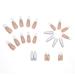 24pcs Long Coffin False Nails French Tip Stick on Nails Glitter Silver Press on Nails Removable Glue-on Nails Full Cover Fake Nails Women Girls Nail Art Accessories 0266Y11 - Buy Online on GoSupps.com