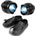 2 Pack Glow in The Dark Headlights for Croc Shoes - 3 Light Modes Shoe Charms for Walking, Hiking, Camping - Black - Buy Online on GoSupps.com