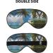 Two Palm Tree Tropical Print Sleep Mask - Unisex Double-Sided Eye Mask for Sound Sleep & Skin Care | International Shipping Available - Buy Online on GoSupps.com