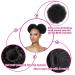 Inch High Afro Puff Synthetic Hair Bun | Kinky Curly Clip-In Extensions for Women | Drawstring Ponytail | 2 Pcs #1B - International Shipping Available - Buy Online on GoSupps.com