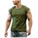 Workout Sleeveless Shirts for Men Athletic Gym Basketball Quick Dry Muscle Tee Fitness Training T-Back Tank Tops Army Green XX-Large