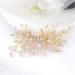 Fairvir Bridal Jewelry - Glittering Silver Rhinestones Wedding Comb & Hair Accessories for Women & Girls (Gold) - Buy Online on GoSupps.com