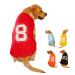 Dog shirt number printed summer basic vest puppy breathable t-shirt pet sleeving tank top clothing for large medium-sized and small dogs (XXX large red) XXX large red