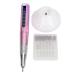 Electric Nail Drill Pen 800mAh 30000RPM Electric Nail Grinder with 6 Sanding Bands Charging Base for Salon