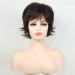 RENERSHOW Brown Blonde Highlight Wavy Pixie Wig for White Women - Natural Synthetic Short Haircut with Bangs for Daily Party - Buy Online on GoSupps.com
