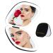 ZsandBmy Compact Mirror  Lighted Travel Makeup Mirror with 1X/10X Magnifying Dual-Side Dimmable Portable 3.5'' Small Pocket Mirror  USB Rechargeable Black