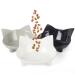 Cotill Cat Bowls Anti-slip Multi-purpose Cat Food Bowl Pet Water Bowl Cat Feeding Bowl Set of 3 - Grey/Black/White