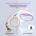 DISSICE Retractable Dog Leash with LED Light 16ft & Anti-Slip Handle for Dogs up to 66 lbs 360 Tangle-Free One Button Brake & Lock(Ivory) Ivory+rainbow Ring - Buy Online on GoSupps.com