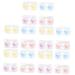 Healvian pack with 20 pieces of contact lens container travel set for contact lenses Storage container for contact lenses eyelash care for contact lenses pp small make -up mirror travel travel