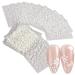 30 Sheets White Flower Nail Art Stickers with Rhinestones | 3D Self Adhesive Nail Decals for Creative Nail Designs | International Shipping Available - Buy Online on GoSupps.com