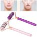 18 Germanium Stones Face Massage Roller | Manual Facial Tool for Fine Lines & Wrinkles Relief - Portable Skin Care Roller (Purple - Buy Online on GoSupps.com