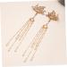 minkissy 1 Pair Antique Headdress Wedding Hair Clip Hair Side Clip Tassel Headpiece Tassel Headdress Decorative Hair Clips Pearl Hair Pin Bride Hair Clip Imitation Pearls Vintage Walk Miss - Buy Online on GoSupps.com