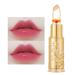 Moisturizing Nourishing Jelly Lipstick | Long Lasting Nourishing Lip Balm | Gold Leaf Temperature Color Lip Balm Flower Scented, Rianpesn