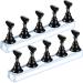 2 Sets Acrylic Nail Display Stand Nail Tip Practice Holder Magnetic Nail Practice Stand Fingernail DIY Nail Art Stand for False Nail Tip Manicure Tool Home Salon Use (Black)