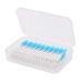 Adascal Double interdental brush 160 pieces soft silicone toothpick tooth-puree-interental brushing stick-dental stick for cleaning the interdental rooms Blue