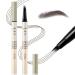 Waterproof Eyebrow Pencil Microblading Liquid Brow Pen Micro 4 Point Eyebrow Gel Long-Lasting Creates Natural Looking Brows Effortlessly 1# Brown