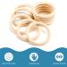 Rosewinec 10-Piece Baby Wooden Rings Set | 80mm Teething Rings for Infants | Safe Wood Teether & DIY Craft Bracelet - Buy Online on GoSupps.com