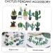 Anneome Alloy Charms Cactus Accessories Greenery Bulk Plants 3d Plant Charm Collection Cartoon Plant Bag Vintage Ornament - Buy Online on GoSupps.com