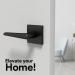 Modern Matt Black Dummy Door Lever Set - 2 Piece Handle for Cupboard & French Doors - Square Design Left/Right-Handed 2 Pack - Buy Online on GoSupps.com