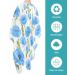Floral Blue Barber Cape - Adjustable Hair Cutting Cape for All Ages | Watercolor Green Leaf Design | 55x63 Inch Hairdressing Accessory - Buy Online on GoSupps.com