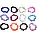 Bizzy Luxe Silk Hair Scrunchies for Women Girls 12 Vibrant Colours Soft and Gentle Ponytail Holders - Buy Online on GoSupps.com