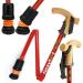 Shock Absorbing Cork Handle Folding Walking Stick | Safety Grip & Shock Reduction | Shop Internationally - Buy Online on GoSupps.com