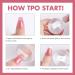 Gel Nail Polish Set for French Tips French Manicure Nail Polish White & Jelly Pink Nail Polish with Stamping Tool Soak Off UV Gel Nail Polish Kit for Starter DIY Home French Nail Tips Design - Buy Online on GoSupps.com