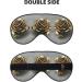 Gold Rose Print Double-Sided Eye Mask - Soft Light Blocking for Better Sleep | International Shipping Available - Buy Online on GoSupps.com