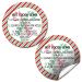 Candy Cane Themed Hot Cocoa Bomb Sticker Labels  Total of 40 2 Circle Stickers by Amanda Creation