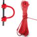 CUPID 12 Feet Archery D Loop Rope Bow String Release Nock Durable Wire U Nok Ring Nocking Loop Buckle, 2.4mm 0.09 in (Red)