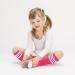 Kids Toddler Soccer Socks - 2 Pack Knee High Cotton Striped Tube Socks (3-6 Years) - Hot Pink/White, Black/White - Buy Online on GoSupps.com