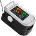 Pulse Oximeter Fingertip Oxygen Meter Finger Pulse Oximeter O2 Sat Monitor Finger for Oxygen Finger Pulse Oximeter Pulse OX with Lanyard