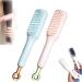 saVgu Self-Cleaning Anti-Static Massage Comb Scalable Rotate Lifting Self Cleaning Hairbrush Self Cleaning Hairbrush Hair Styling Tools One-Pull Clean Massage Comb (Color : BLUE WITH PINK)