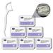 Unwaxed Dental Floss Picks 300 PCS w/Travel Carry Case Plastic Deep Clean Flosser for Your Daily Oral Care Unflavored Durable Flossing with Toothpick (50 Count/Box Pack of 6)