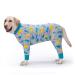 YeaPeeto one-divider for dogs for relaxation for large and medium-sized dogs pajamas full body for hair loss allergies anti-licks wound protection cone alternative (2xL dinosaurs) 2xL dinosaurs