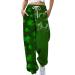 St. Patricks Day Shamrock Print Sweatpants | Unisex Casual Loose Fit | Elastic Waist Drawstring | Army Green XX-Large - Buy Online on GoSupps.com