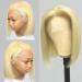 Lovigs Blonde HD Lace Front Wigs Human Hair Natural Hairline Blonde Bob Wig Straight Hair 13x4 Lace Frontal Wigs For Black Women Brazilian Virgin Human Hair 613 Bob Wig(8 Inch) 8 Inch 613 Blonde