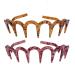 Fodattm 2pcs Zigzag Hair Comb Plastic Headband for Women Hair Accessories