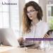 FONHCOO Half-Rim Reading Glasses for Men & Women - Blue Light Filter Visual Aid for Seniors - Purple 2.5x Magnification - Buy Online on GoSupps.com