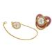 Gold Rhinestone Baby Pacifier Set | Lightweight Pacifier for 6-18 Months | Unique Letter K Design - Buy Online on GoSupps.com