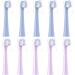 10 Pack Replacement Toothbrush Heads for Colgate Hum Smart Electric Toothbrush - 5 Blue & 5 Purple - Buy Online on GoSupps.com