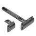 Double Edge Razor - Portable Zinc Alloy Safety Razor with Brass Handle (Black) for Home & Travel | Shop Now - Buy Online on GoSupps.com