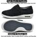 Women's Diabetic Shoes Extra Wide Width - Breathable Mesh Outdoor Walking Sneakers for Swollen Feet, Arthritis & Edema - Size 8 Wide Black - Buy Online on GoSupps.com