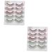 FOMIYES 10 Pairs Colored False Eyelashes Faux Lashes Party Eyelashes Eye Makeup Tools Fake Eyelash False Eye Lashes Makeup Eyelashes Fake Lashes False Lash Set Halloween 5d Imitation
