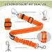 Buy Slowton XS Dog Harness with Seat Belt Breathable & Safe Car Gear for Dogs | 2 Carabiner Hooks | Orange Color - Buy Online on GoSupps.com