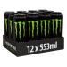 Monster Energy Caffeinated Drink - Classic Flavor in Resealable Cans (12 x 553ml) | International Shipping Available - Buy Online on GoSupps.com