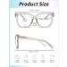 JIM HALO Blue Light Blocking Glasses for Women - Oversized Square Computer Glasses with Metal CP Temples in Gray - Buy Online on GoSupps.com