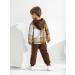 Naiyafly Toddler Boys 2-Piece Plaid Outfit Set | Hoodie Sweatshirt + Pants | 3-4 Years | Khaki - Buy Online on GoSupps.com