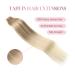 Sixstarhair Invisible Tape Extensions - 20PCs Remy Hair 50g 45cm Balayage Ash Brown to Ash Blond #B8/60 - Premium Quality Tape-In Hair Extensions - Buy Online on GoSupps.com